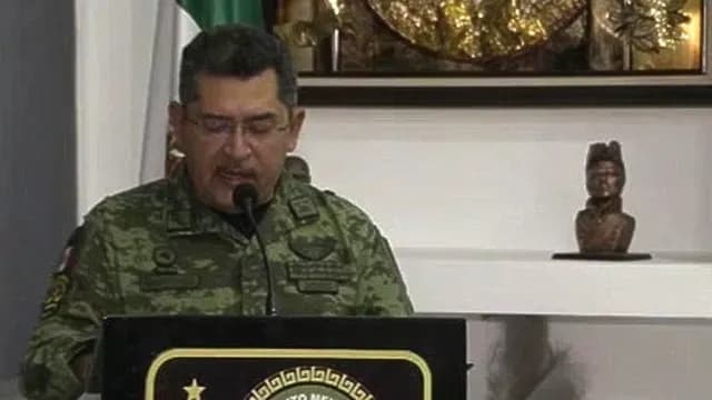 General Crisóforo Martínez Parra, Comandante de la XV Zona Militar, en conferencia de prensa. Foto: N+