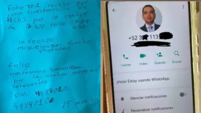 instrucciones del estafador a Paulina