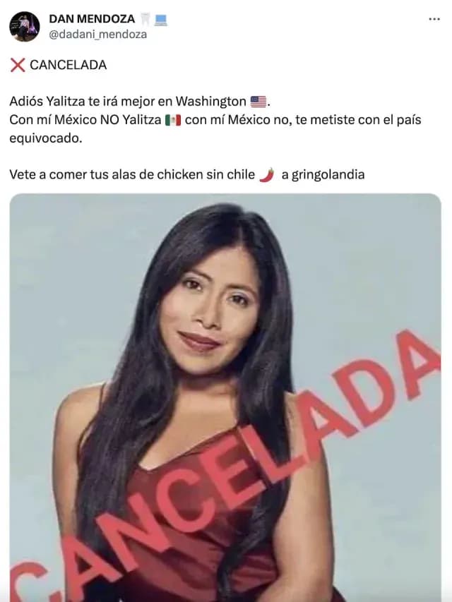 Yalitza Aparicio es cancelada por confusión en redes sociales