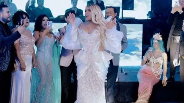 Vestido de Wendy Guevara en la fiesta de su cumpleaños 30