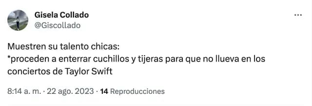 Fans de Taylor Swift entierra cuchillos en el suelo de CDMX