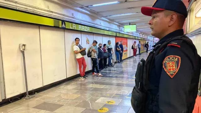Simulacro Nacional 2023 en estación La Raza del Metro