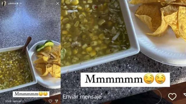 Yahritza Martínez disfruta de un platillo michoacano
