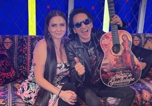 Alex Lora en compañía de su hija Celia Lora
