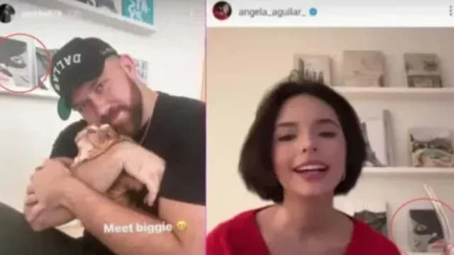 Josh Ball y Ángela Aguilar en la misma oficina
