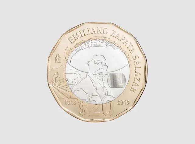 Moneda conmemorativa de Emiliano Zapata