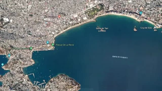 Imagenes satelitales de Acapulco, Guerrero