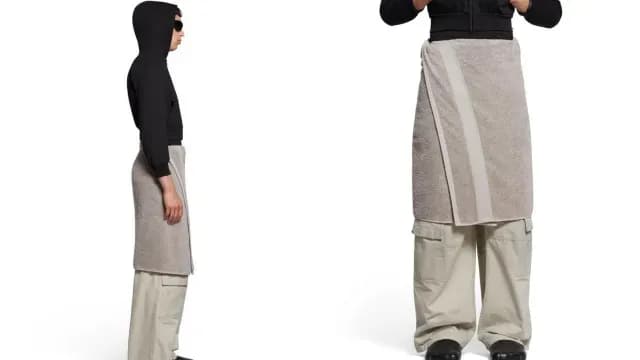 Balenciaga lanza una falda hecha con una toalla de baño