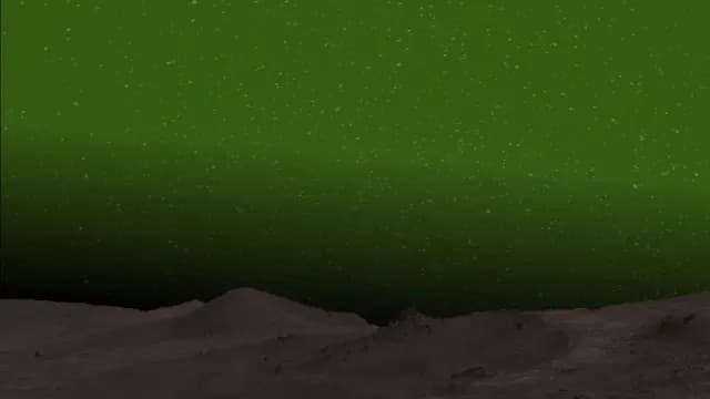 Ilustración artística del brillo verde en Marte