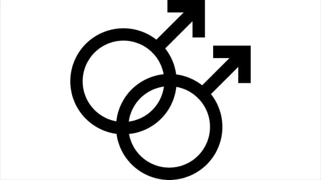 Símbolo doble de Marte, en referencia a parejas gays