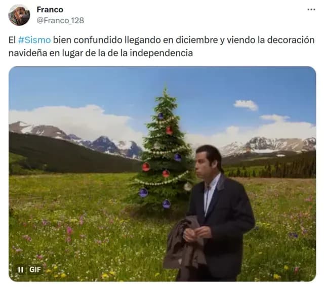 Meme sobre la llegada del sismo en pleno diciembre
