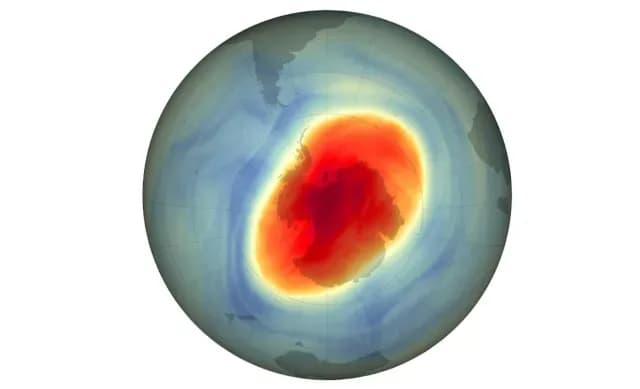 Agujero en la capa de ozono fotografiado por la NASA