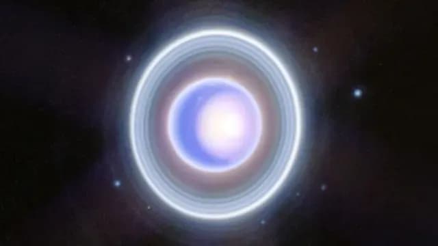 Imagen del planeta Urano tomada por el telescopio espacial James Webb