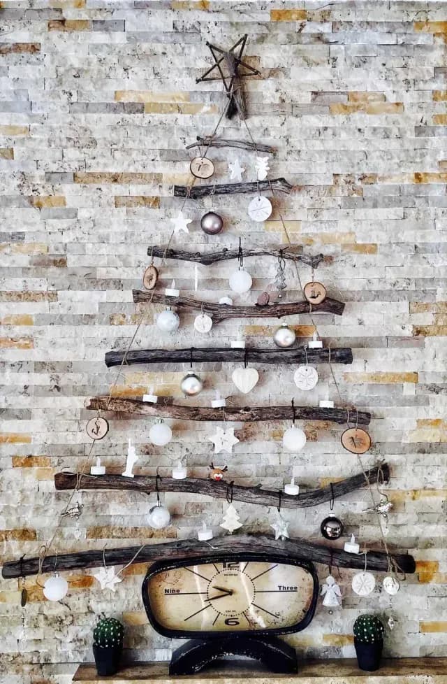 Árbol de Navidad en la pared
