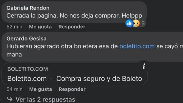 Usuarios de redes sociales postean molestias por fallas para comprar boletos.