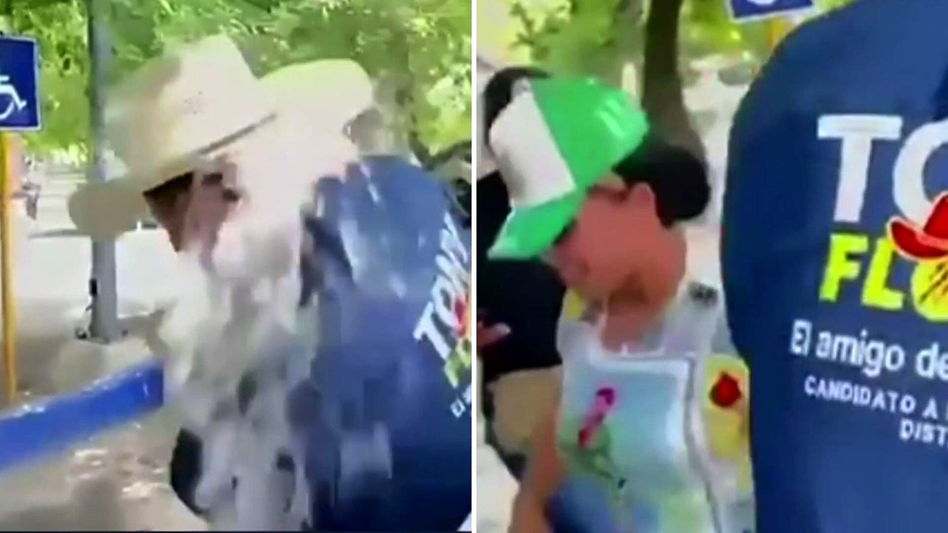 VIDEO: Mujer Arroja Jarra de Limonada a ‘Tony’ Flores, Candidato en Coahuila, por Esta Razón