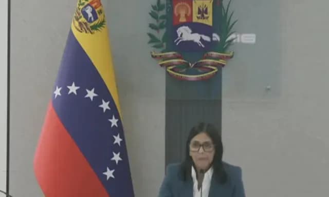 La vicepresidenta venezolana, Delcy Rodríguez. Foto: Cadena Nacional Venezuela, 3 de enero 2026.