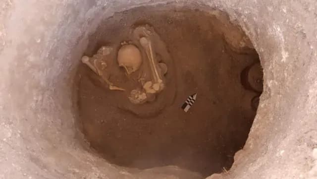Hallazgo realizado por equipo de salvamento arqueológico. Foto: Secretaría de Cultura