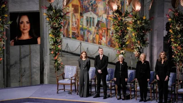Ceremonia del Premio Nobel de la Paz 2025. Foto: Reuters