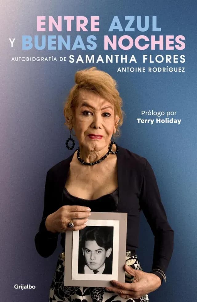 Portada de Entre azul y buenas noches de Samantha Flores