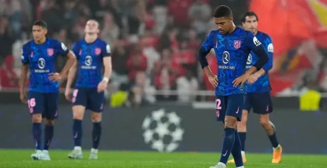 Dura derrota del Atlético de Madrid. Foto AP