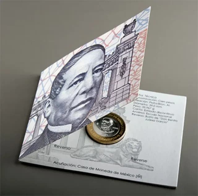 Moneda de 100 pesos de Benito Juárez