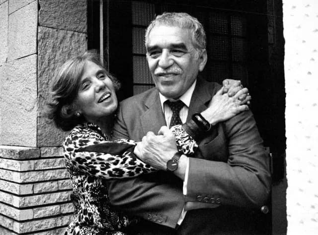 Elena Poniatowska y Gabriel García Márquez, quien ganó el Nobel en 1982