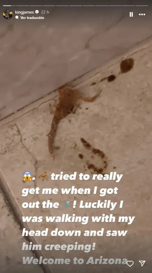 Esta es la historia que LeBron compartió en su cuenta de Instagram. Foto kingjames