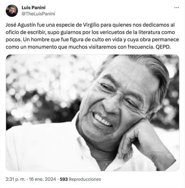 Luis Panini habla de José Agustín