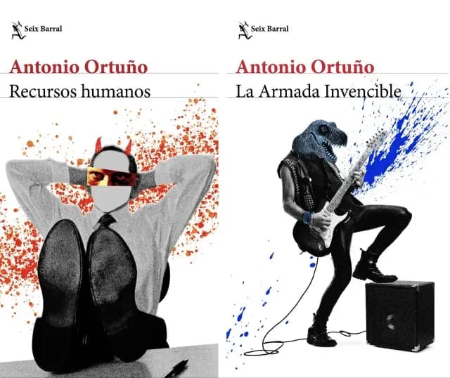 Portadas de ‘Recursos Humanos’ y de ‘La Armada Invencible’ de Antonio Ortuño