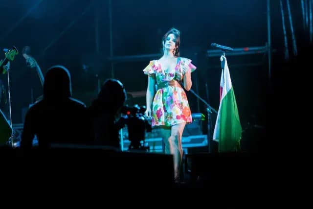 Lana del Rey durante su presentación en México