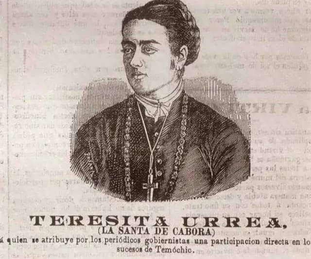 Teresa Urrea, llamada la Santa de Cabora, en un grabado de periódico