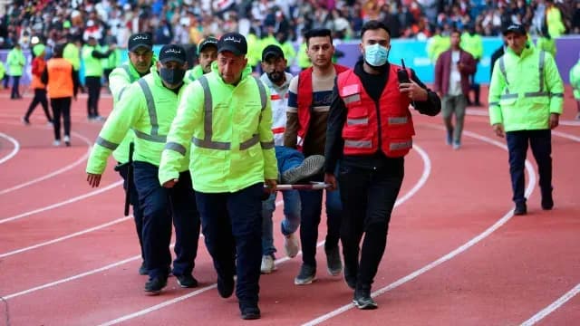 Estampida en estadio de Irak deja decenas de heridos