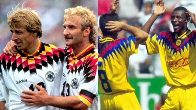 Alemania y América lucieron uniformes parecidos en el año de 1994. Foto: Archivo