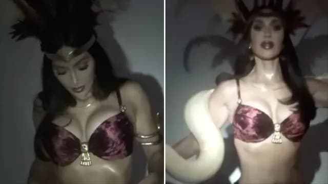 Kim Kardashian disfrazada de Santánico Pandemonium