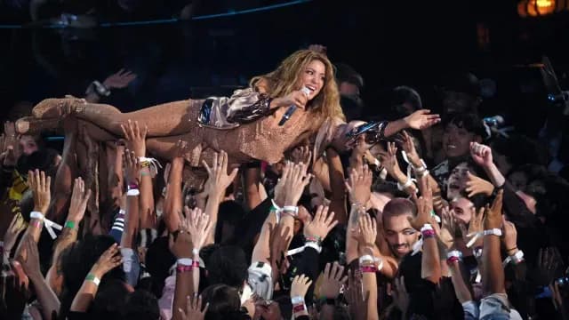 Shakira sobre el público al cantar Music Sessions, Vol. 53. Foto: Reuters