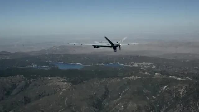 Dron estadounidense durante un recorrido