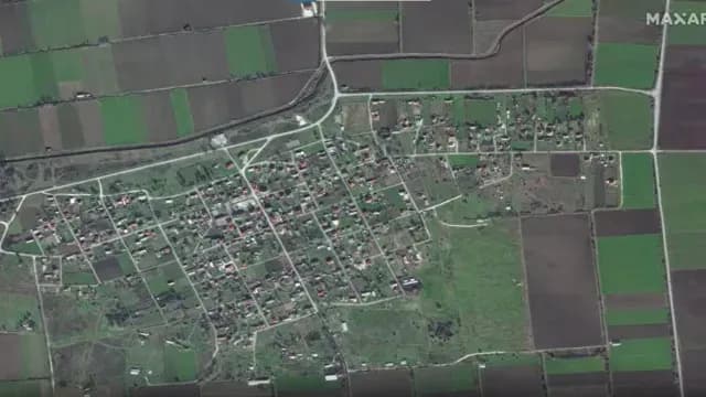 Pueblo de Agia Triada antes de las lluvias e inundaciones en Grecia 2023