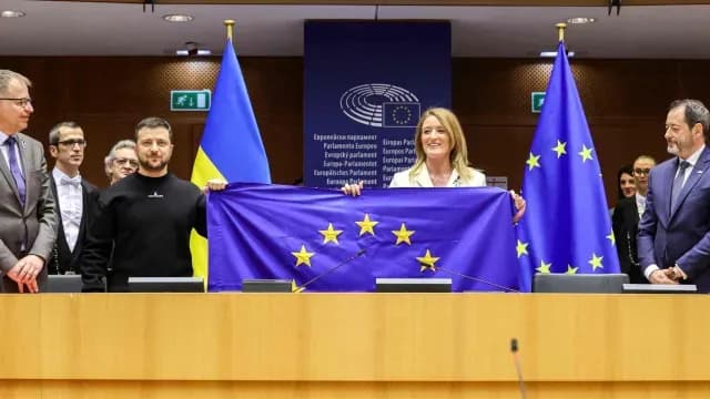Zelenski da mensaje ante el Parlamento Europeo