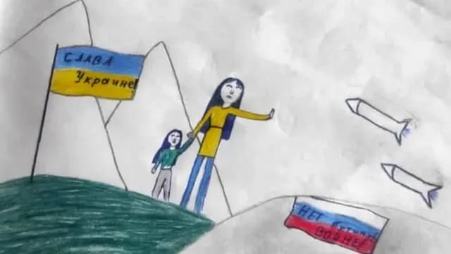 Dibujo que provocó el encarcelamiento de Alexei Moskalyov