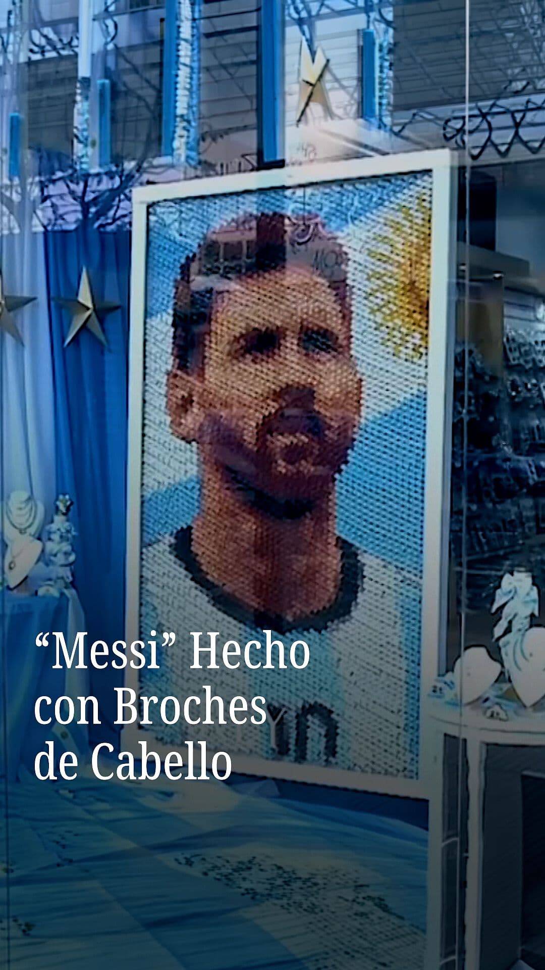 'Messi' Hecho Con Broches de Cabello