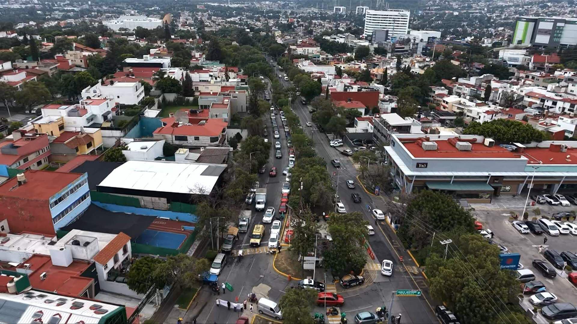Naucalpan Desde el Aire; Así se ve el Bloqueo en Circuito Economistas Hoy 9 de Junio