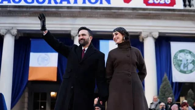 Zohran Mamdani y su esposa, la artista Rama Duwaji