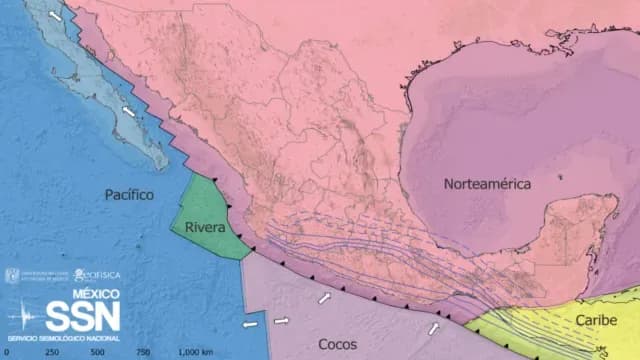 Tectónica de la República Mexicana. Foto: SSN