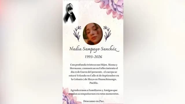Esquela Nadia Sampayo Sánchez