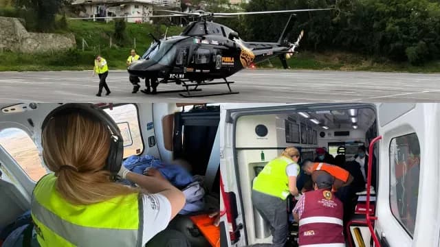 La mujer afectada fue trasladada de emergencia para atención especializada. Foto: Secretaría de Salud