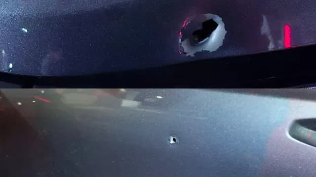 Disparan contra camioneta de alcaldesa de Puebla. Foto: Facebook Jonathan Adriel Valera Galicia
