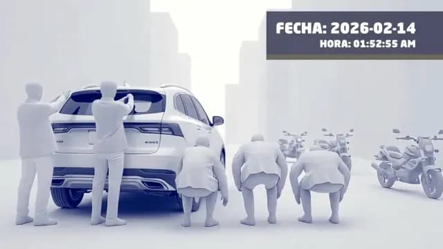 Recreación del ataque donde dispararon 29 veces contra las víctimas. Foto: Fiscalía de Puebla
