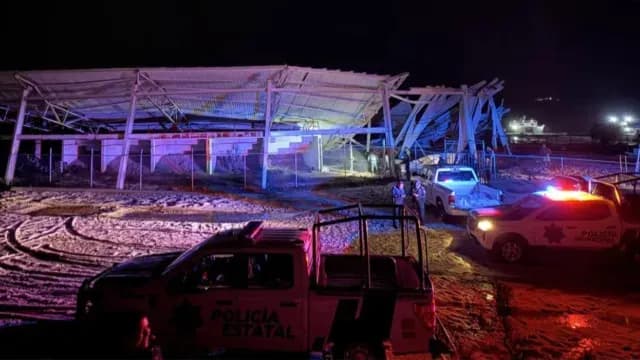 Granizada Provoca Colapso de Lienzo Charro de Zapotlán de Juárez, en Hidalgo