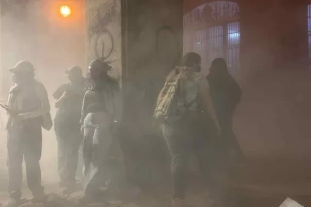Vandalizan el Edificio del Gobierno de la CDMX. Foto: N+